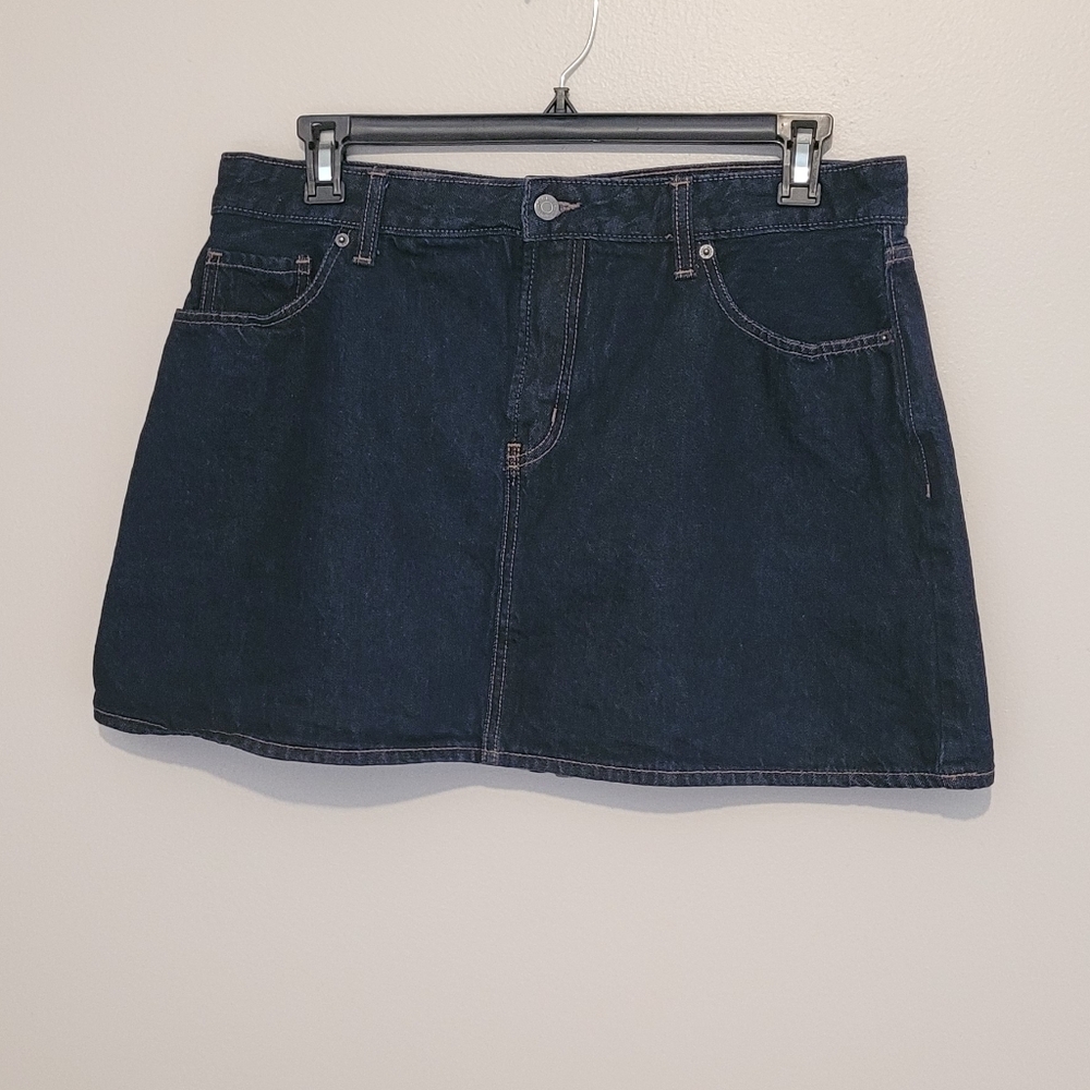 Old Navy High Rise Dark Wash Denim Mini Skirt